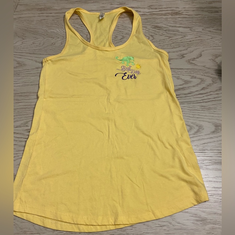Disney's Pascal from Tabgled Yellow Tank Top with Embroidery - Picture 2 of 7